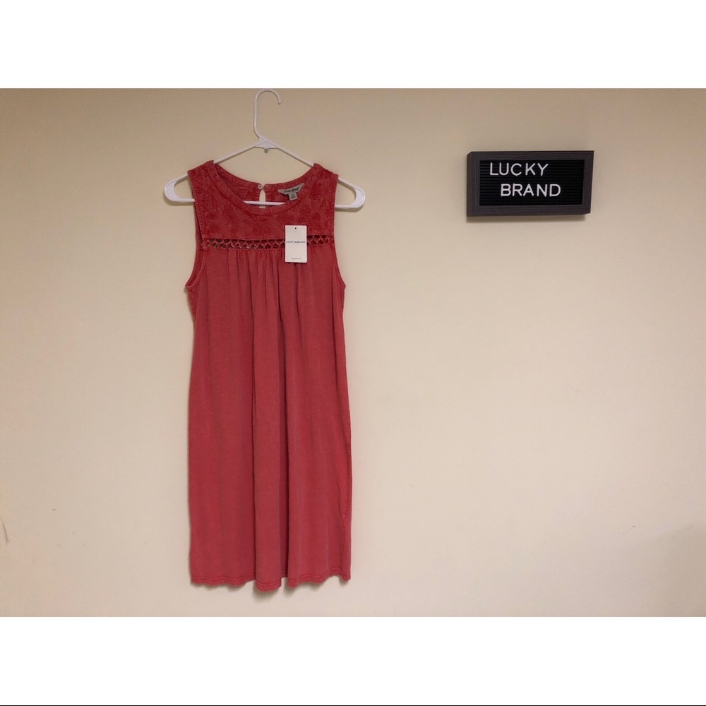 Lucky Brand NWT Red Coral Dress, XS! - Picture 1 of 5